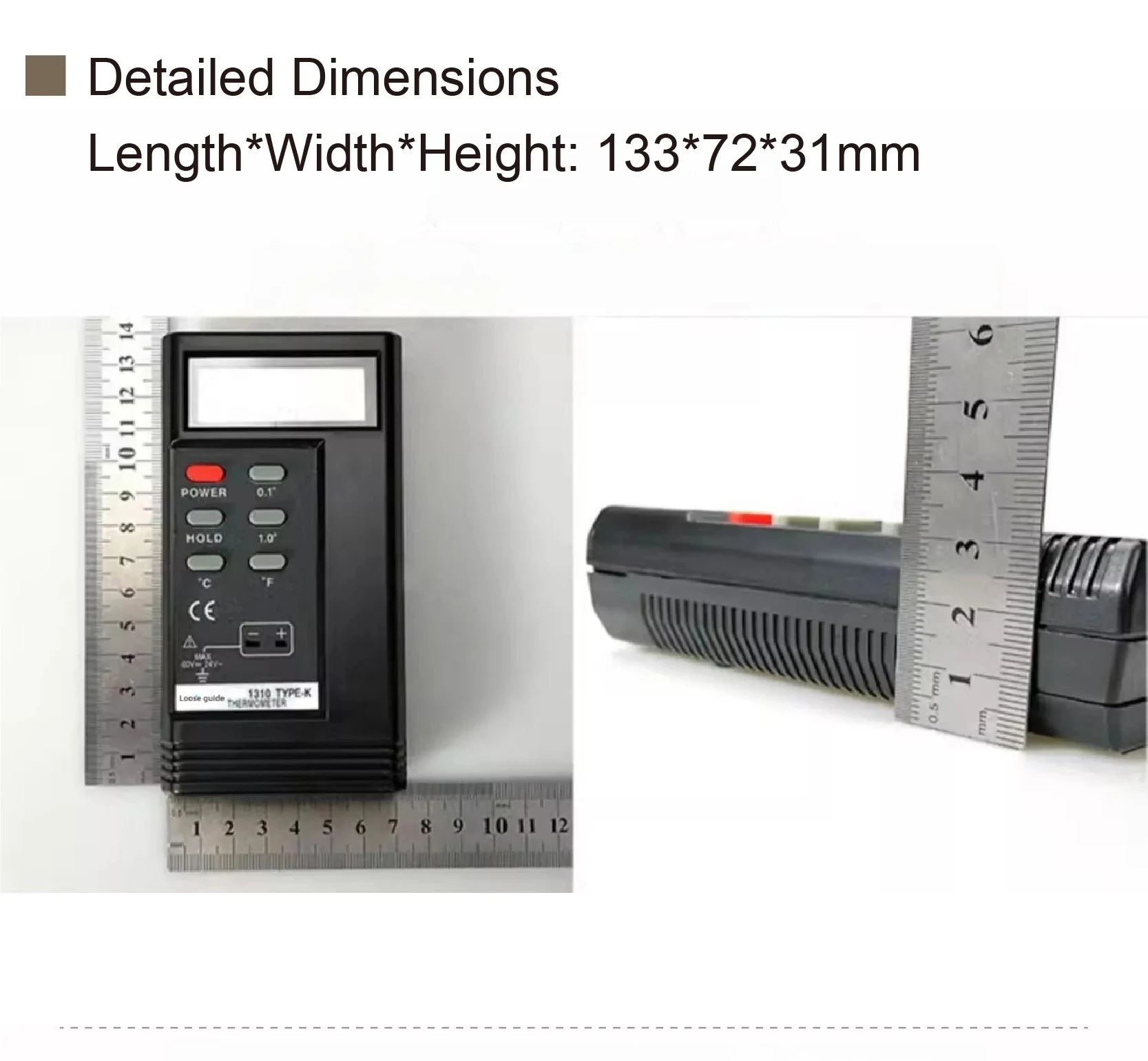 1310 Handheld K Thermocouple Thermometer ‑50~1300°C Digital Temperature Meter fo