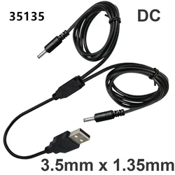 USB to Dual DC Y Splitter Power Cable for Versatile Electronic Devices (3.5mm x 1.35mm)
