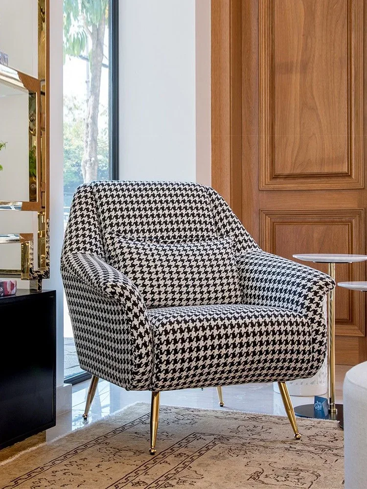 

Nordic Couch Fabric Houndstooth Leisure Sofa
