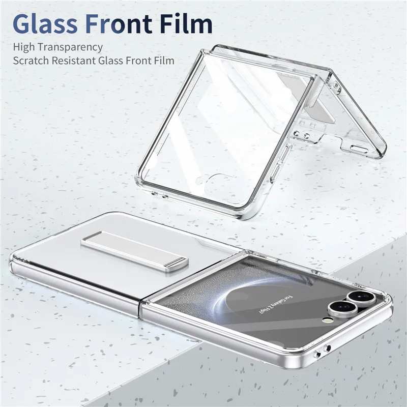 Shockproof Armor Case with Front Screen Protector and Stand Holder for Samsung Galaxy Z Flip Series