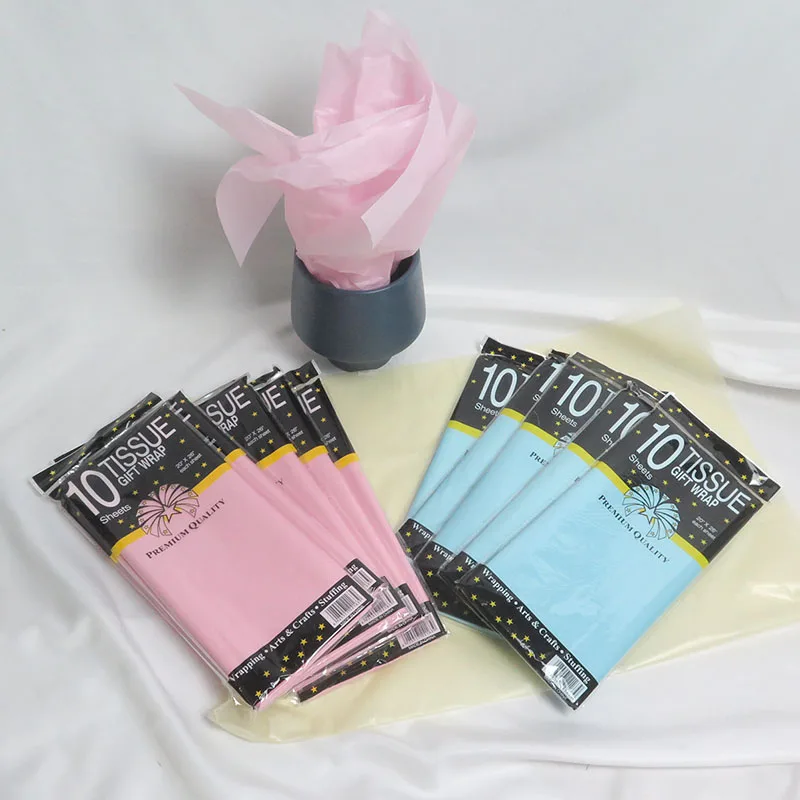 20Pcs Tissue Paper Flower Clothing Easter event Gift Packaging Wedding birthday DIY handmade Craft decorations Wrapping Papers