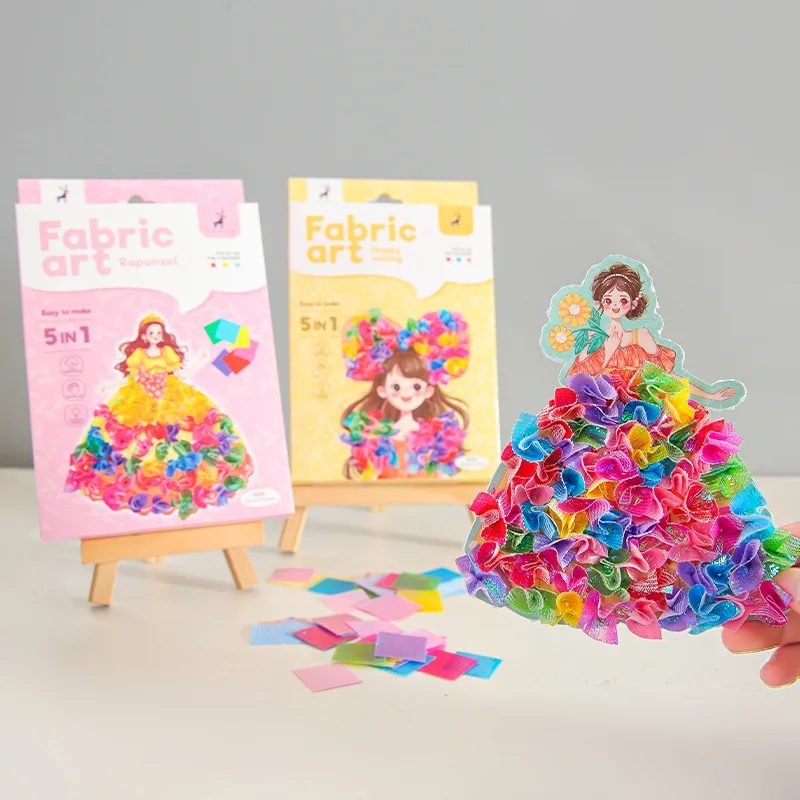 Fabric Art Frenzy: Princess Dress-Up Animal Puzzle & DIY Craft Kit