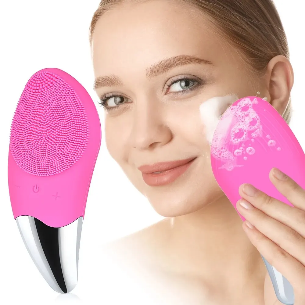 HailicareElectricFacialCleansingBrushMassagerWaterproofSilicone