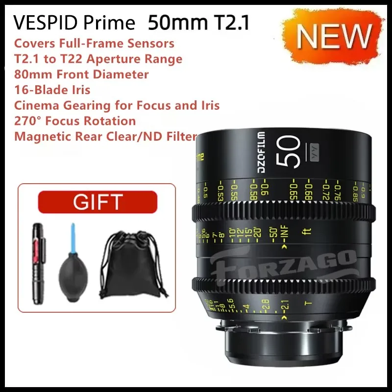 DZOFilm VESPID Prime 16mm T2.8 21mm 25mm 35mm 40mm 50mm 75mm 100