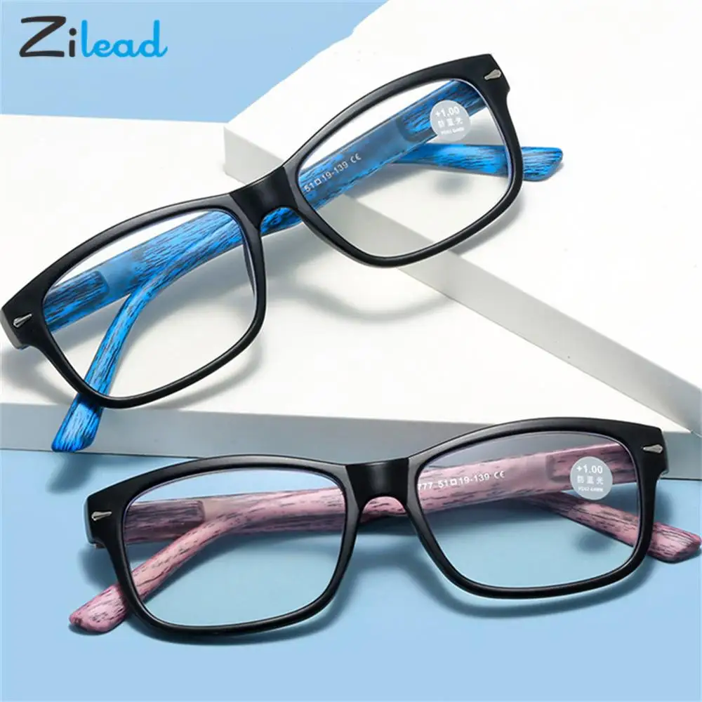 

Zilead +1+1.5+2+2.5+3+3.5+4 Anti Blue Rays Reading Glasses Women Men Square Presbyopic Eyeglasses Unisex Optical Reading Eyewear