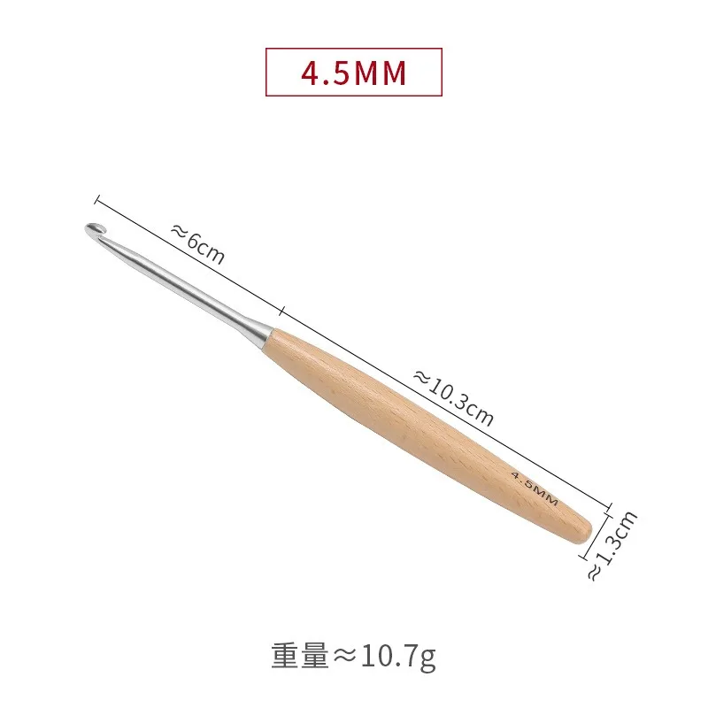 Handmade DIY Crochet For Knitting And Accessories Tool Single Head Wool Crocheting Wooden Handle Crochet Hook For Needlework