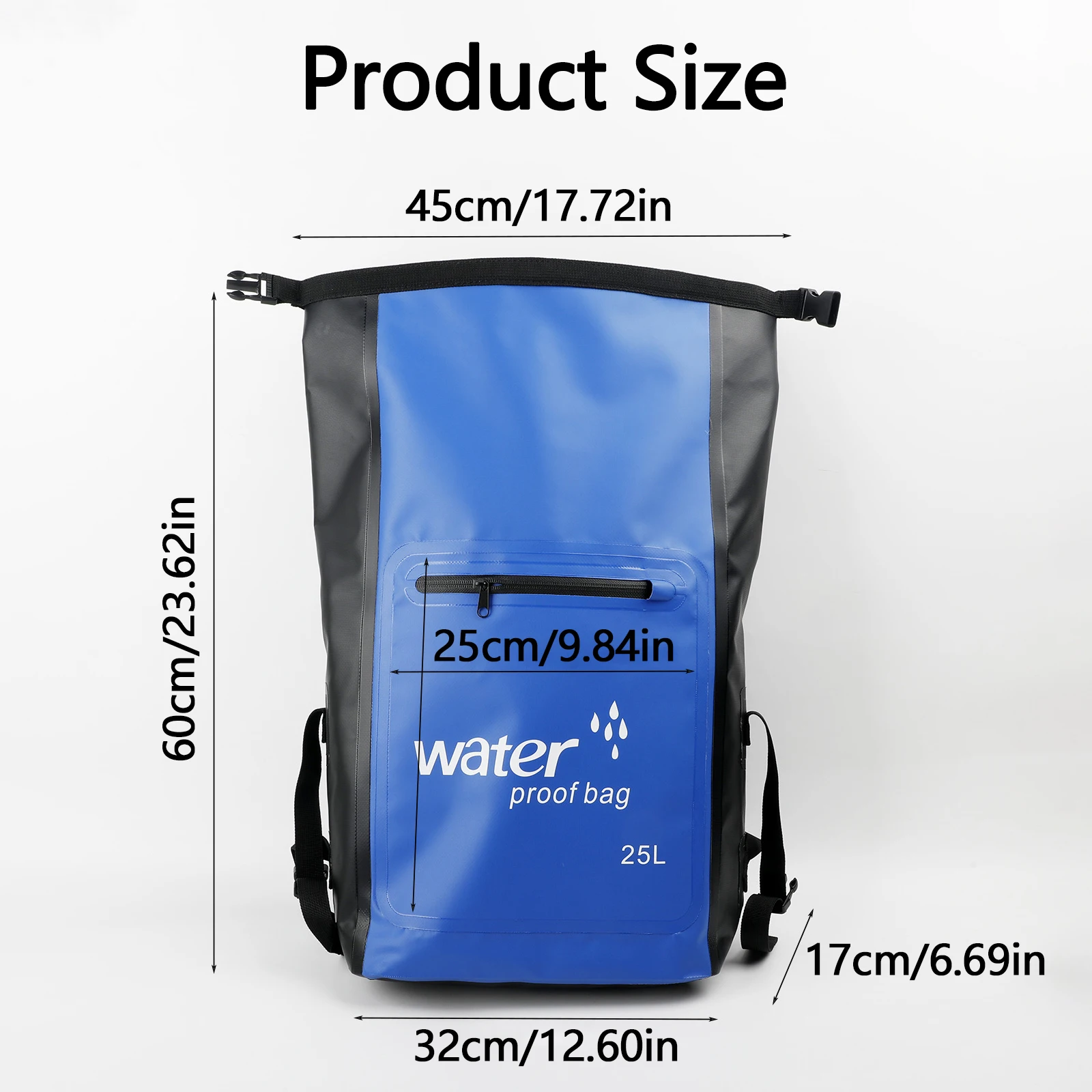 25L Outdoor sports backpack, outdoor waterproof bag, waterproof bag, dry and wet separation rafting river tracing bag.-zmt
