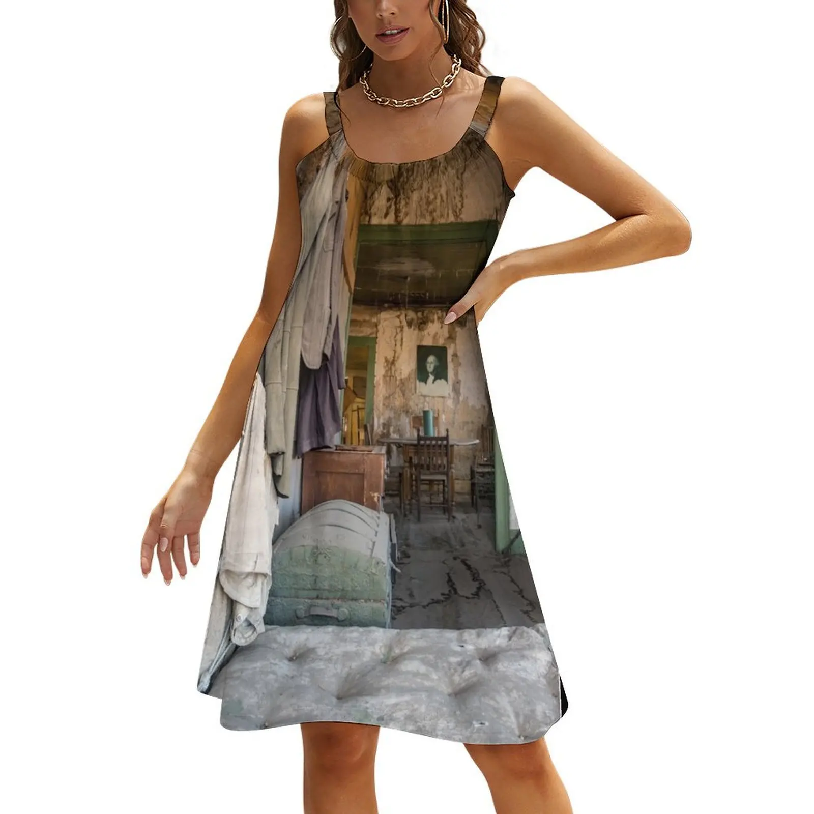 

Abandoned - House in a Mining Town by SparklePyre Beach Sling Skirt women's dresses luxury Women's summer skirt