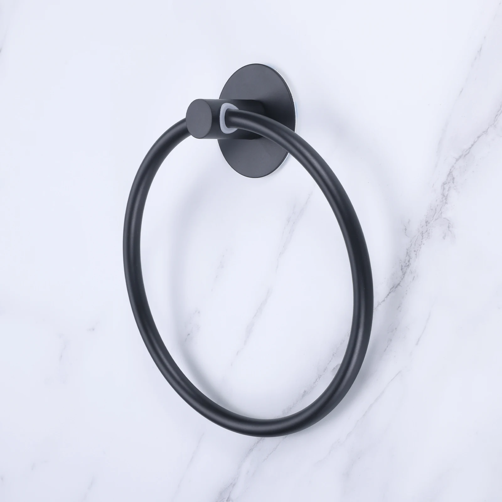 1pc Stainless Steel Towel Ring Self Adhesive Towels Holder Wall Mounted Bathroom Kitchen Bedroom Hanging Accessories