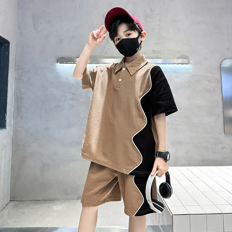 

Boy Clothes Tshirt + Short Clothes For Boys Summer Costume For Boy Casual Style Tracksuit Kids 6 8 10 12 14