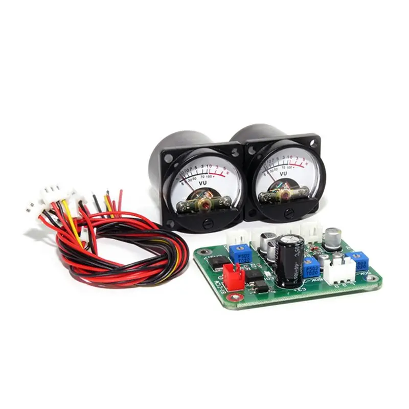 

VU Meter Warm Back Light Recording VU Panel Test Meter Level Amp with Driver Board & Cable Easy Installation Dropship