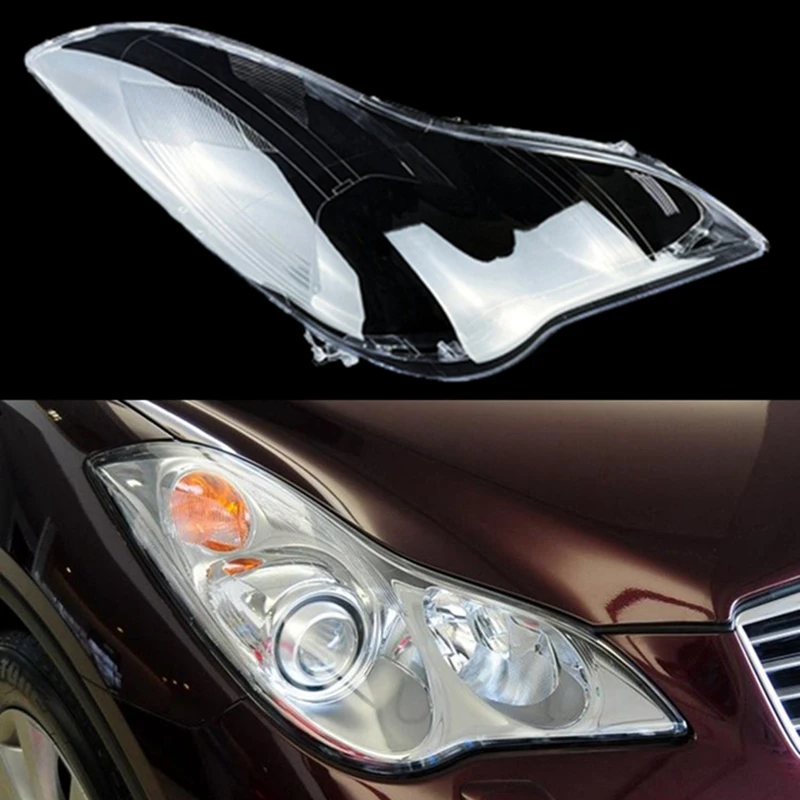 

Side Car Headlight Cover Lamp Shell Mask Lampshade Lens Glass Headlamp Cover For Infiniti QX50 EX25 EX35 2008-2015