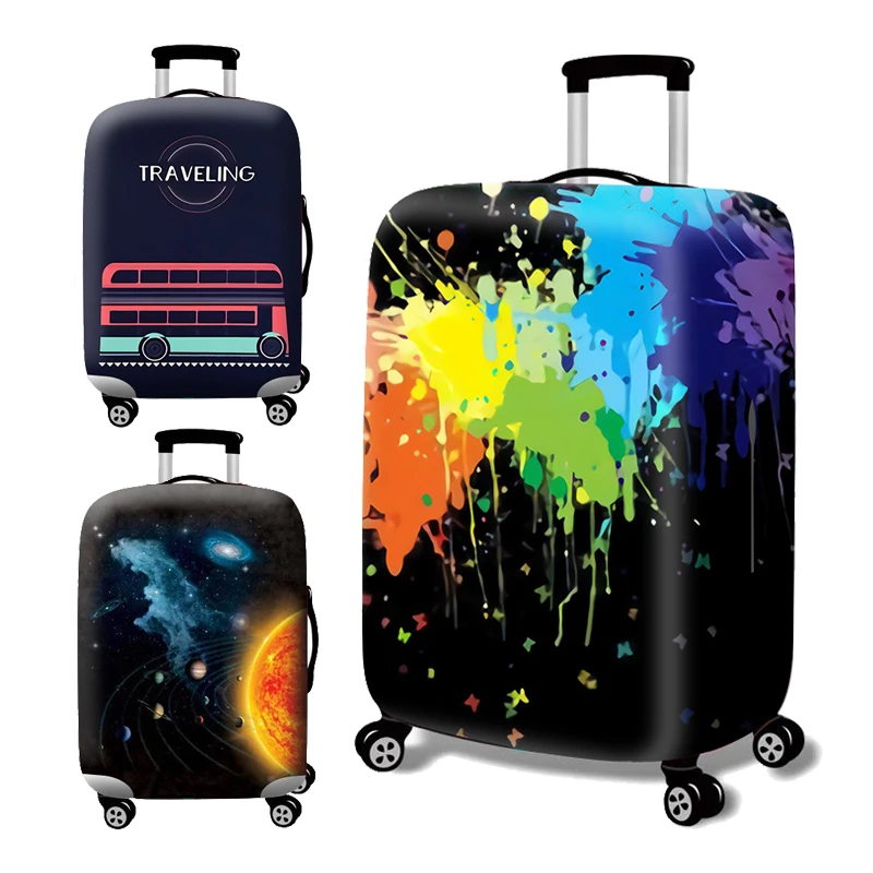 ColorfulElasticLuggageProtectiveCoverSuitcaseCaseThicken
