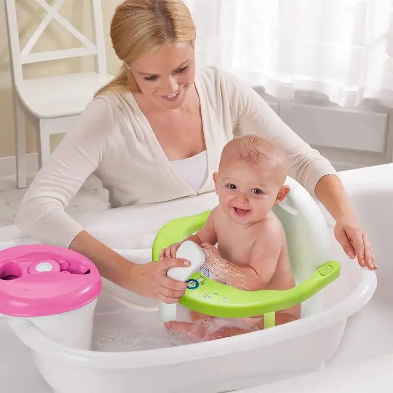 Baby Bath Seat Soft Mat For Travel Home Living Room Foldable Suction Cups Wrap-around Chair