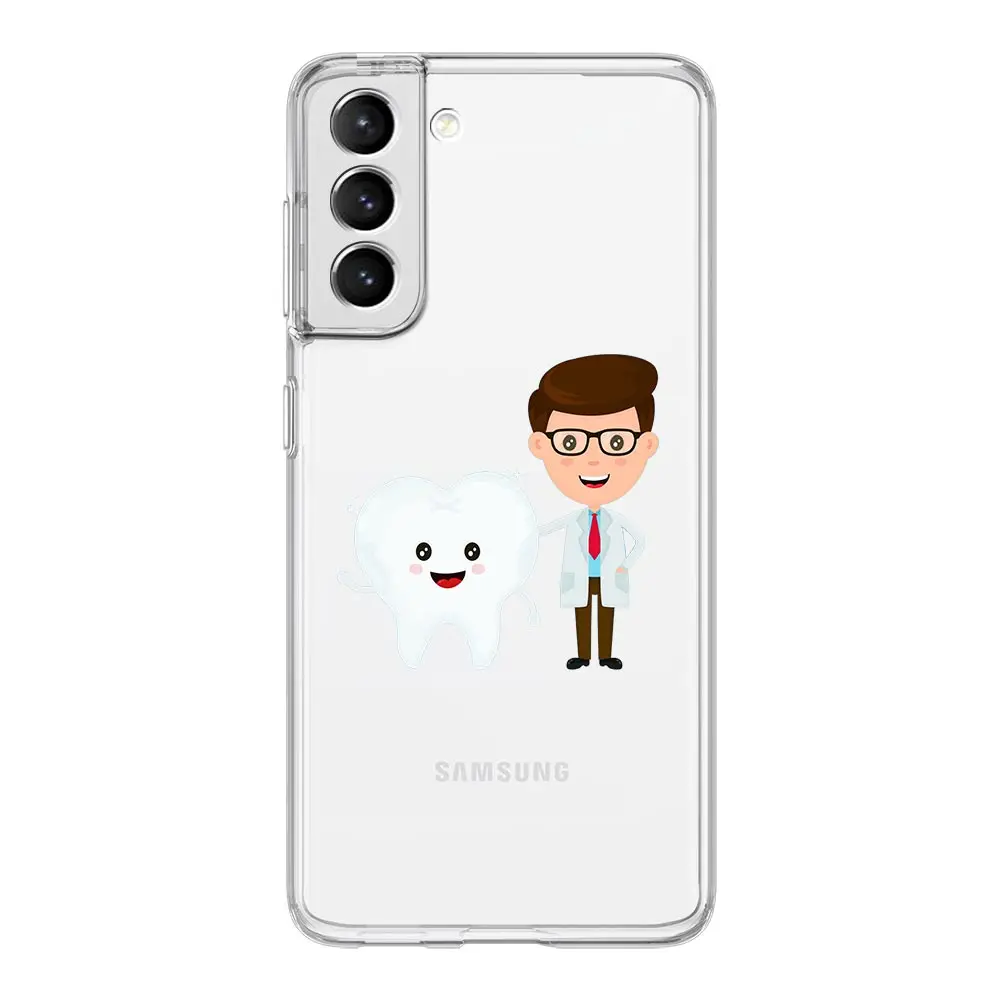 Cute Dentist Teeth Design Soft Clear Phone Case
