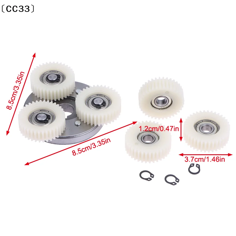 E-bike Wheel Hub Motor Planetary Gears - Pack of 3 with Bearings