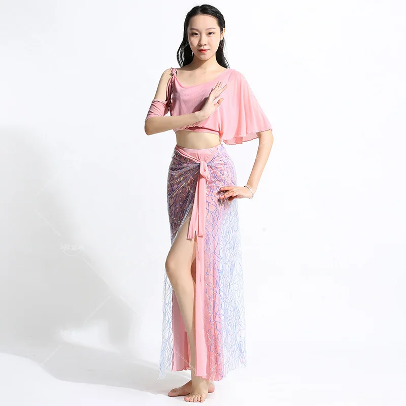 

Belly Dance Long Skirt Set Performance Stage Dance Suit Carnaval Disfraces Adults Dancers Vitality Costume For Oriental Dance