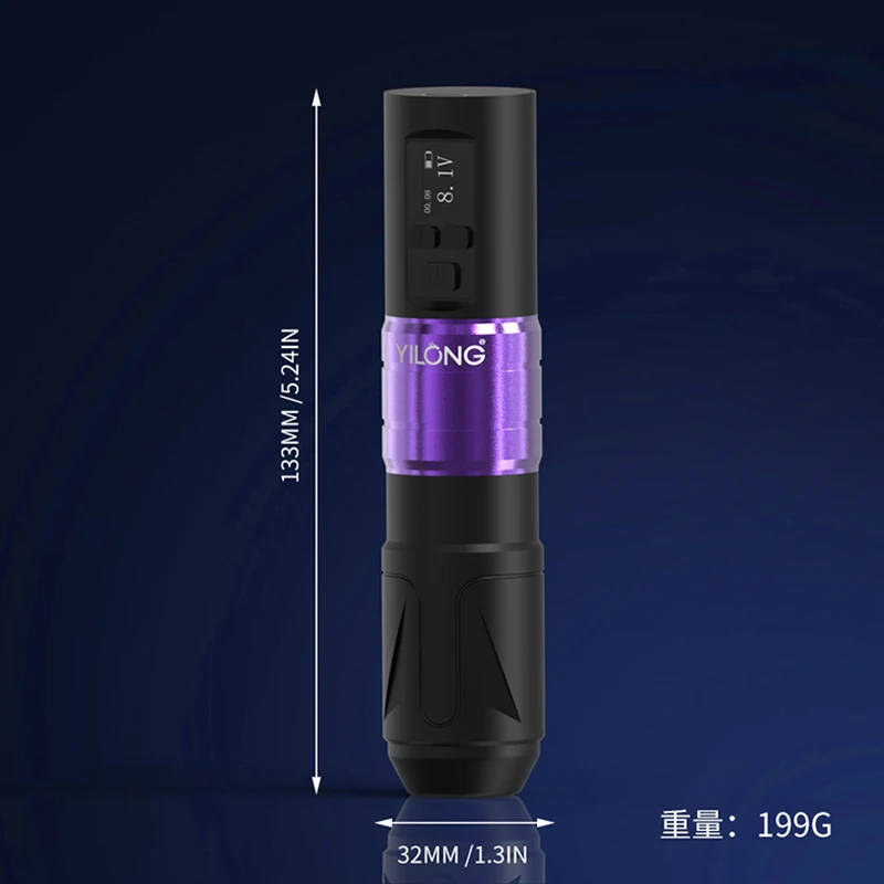Professional YILONG Wireless Tattoo Pen Machine 1500mAh Battery