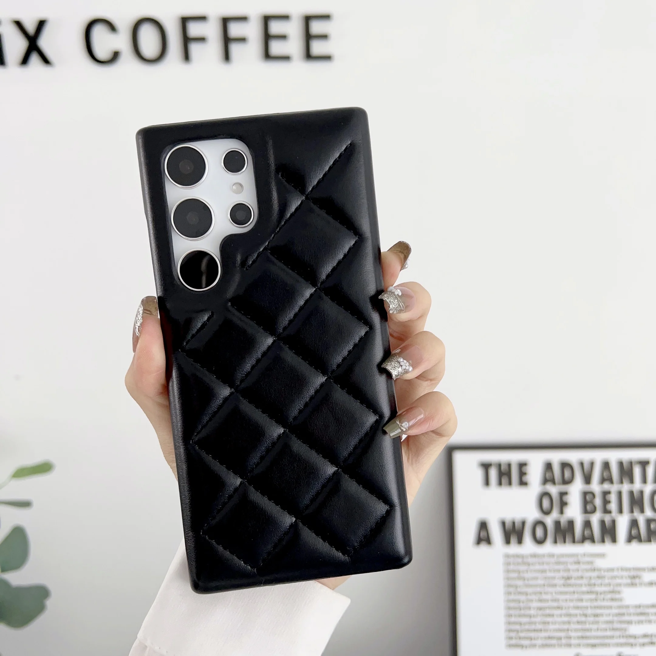 Luxury Diamond Leather Shockproof Phone Case - Elegant Soft Cover