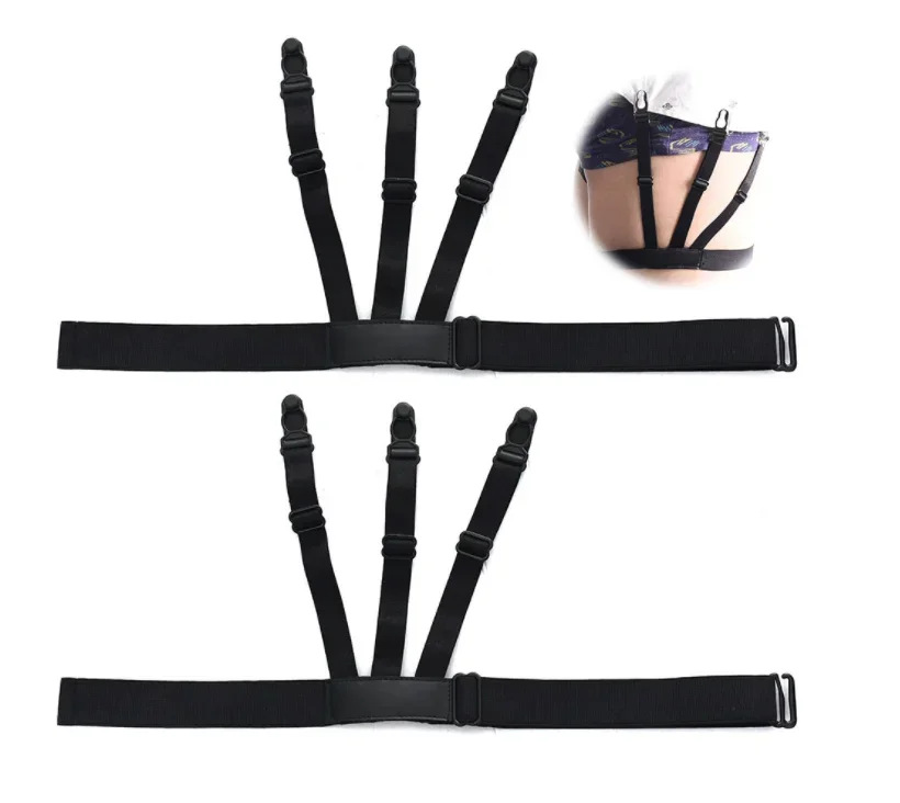 Adjustable Shirt Holder Stays Elastic Men Suspenders Gentleman Leg Braces Business Tirantes Uniform Suspender Shirt Stay Present