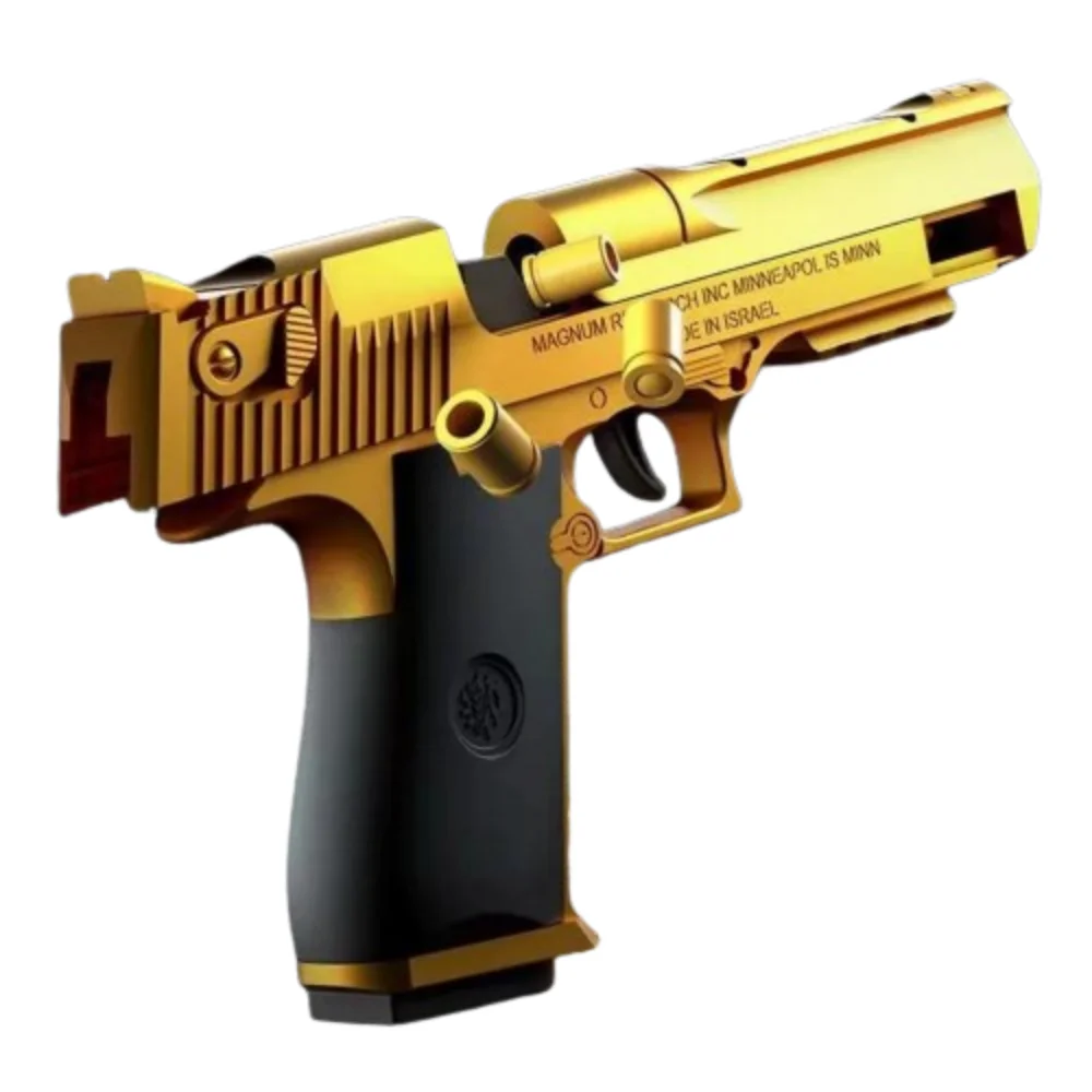 Mechanical Automatic Desert Eagle Toy Guns Shell Ejection Airsoft Pistol Continuous Firing Soft Bullet for Children Shooting