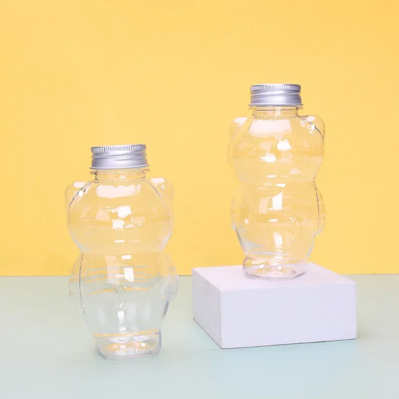 Tea Cup Coffee Mug Coffee Cup 350/500ML Kawaii Cat Water Bottle For Milk Tea Coffee Juice Portable Drinking Cup Transparent Beverage Drink Bottle with Lid