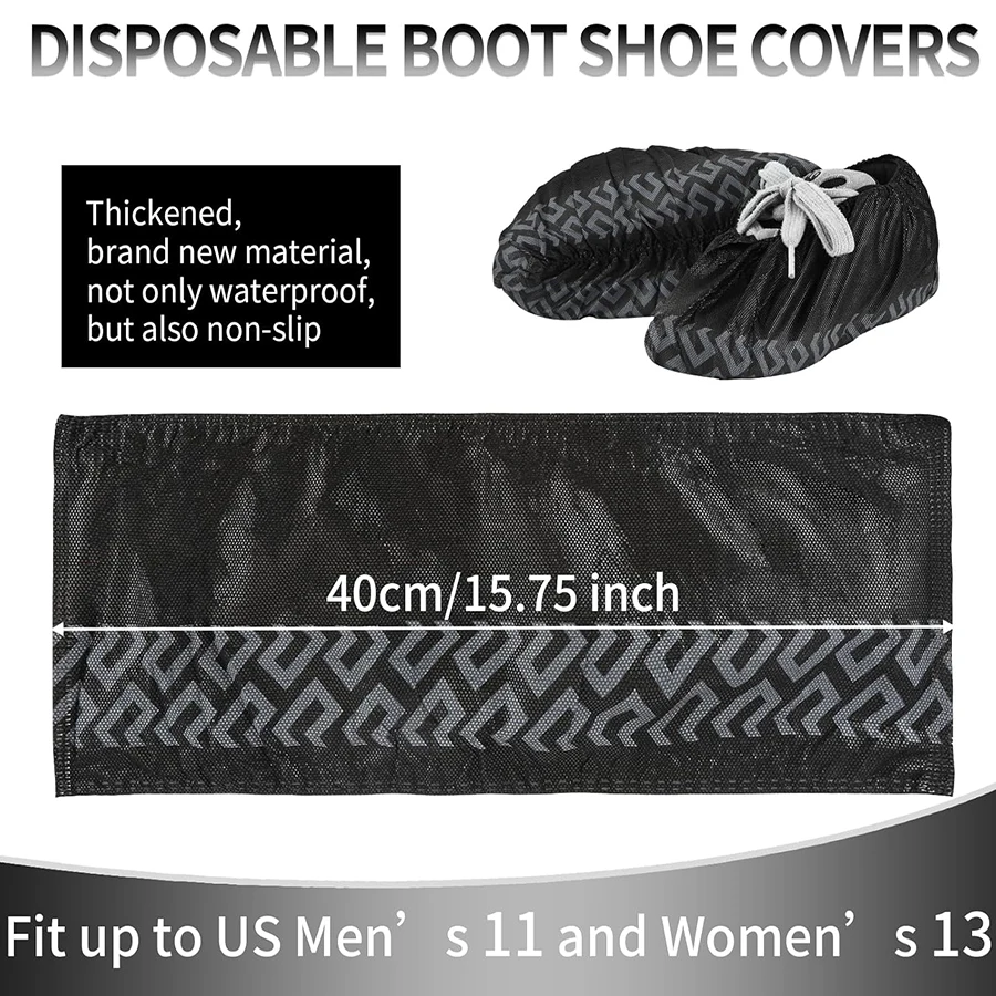 Shoe Covers Shoe Covers Disposable 50Pack (25 Pairs) Durable Non-Slip Water Resistant Recyclable for Indoor and Outdoor