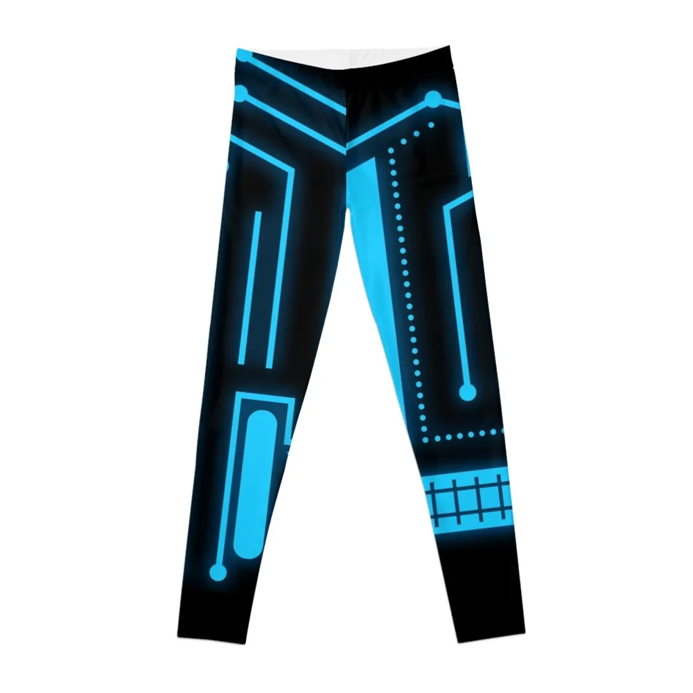 

Tron Inspired Cyan Glow Leggings sports for push up tights for Womens Leggings