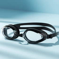 Unisex Professional Waterproof Anti-Fog UV Protection Swim Goggles (Black Clear Lens)