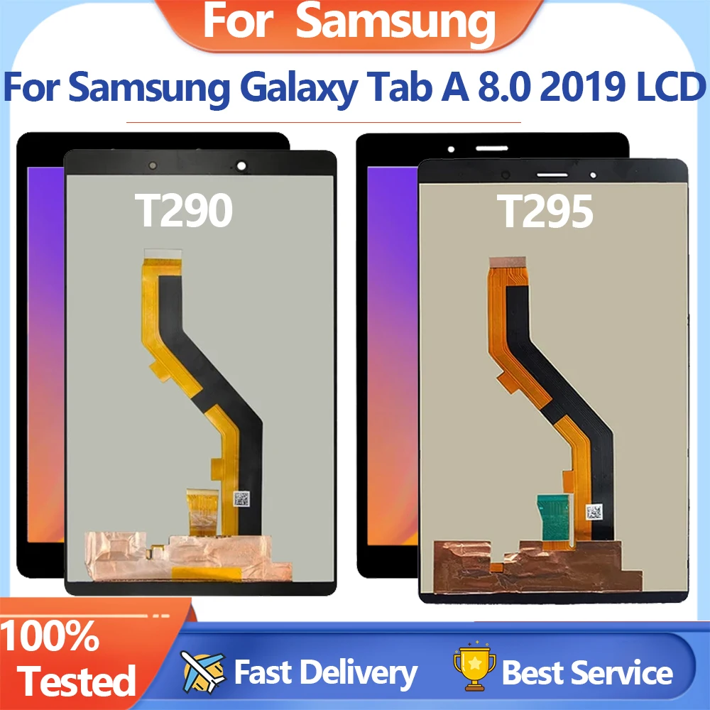 

Оригинальный ЖК-дисплей T290 для Samsung Galaxy Tab A 8,0, 2019 дюйма, SM-T290 T290, T295, ЖК-дисплей с сенсорным экраном и дигитайзером в сборе