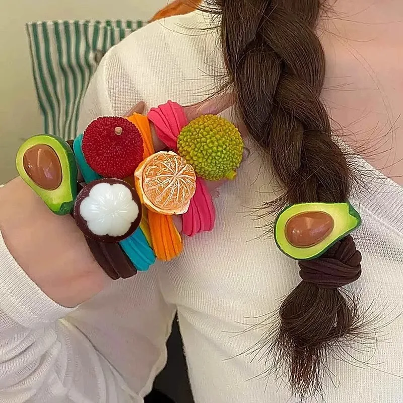 Fruit-Inspired Cute Kawaii Hair Scrunchie - Sweet and High Elasticity Headband