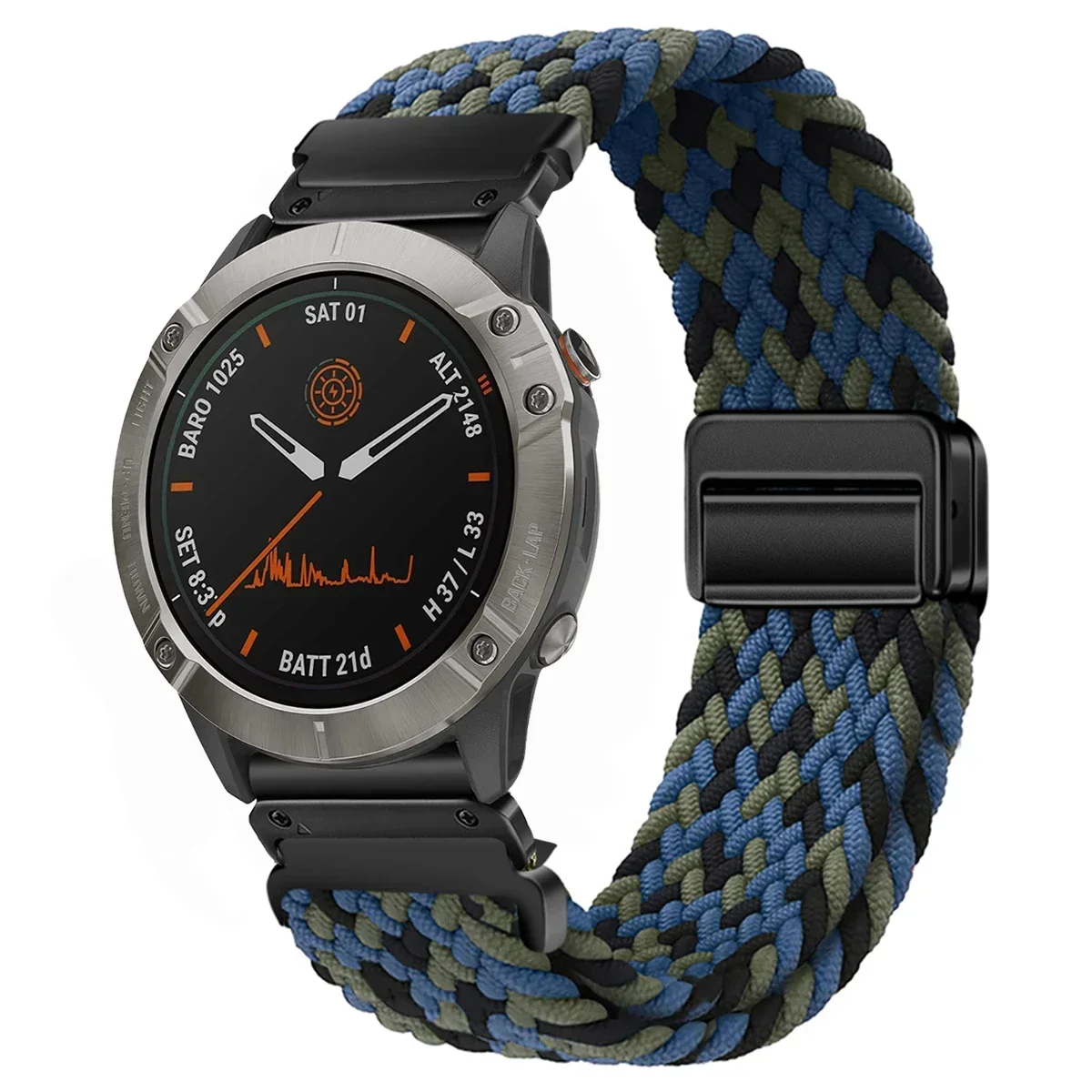 Enhanced Nylon QuickFit Smartwatch Strap - Universal 22/26mm Wristband