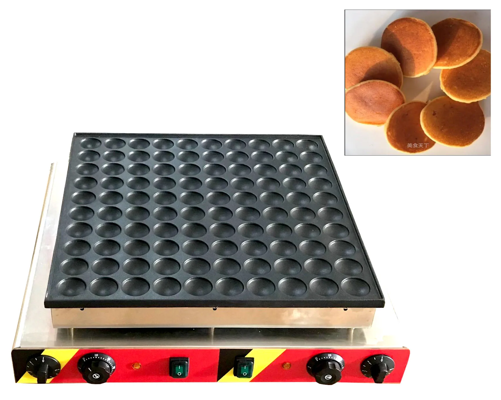 Electric 110v 220v 100 Pcs Poffertjes Grill Dutch Waffle Maker Mini