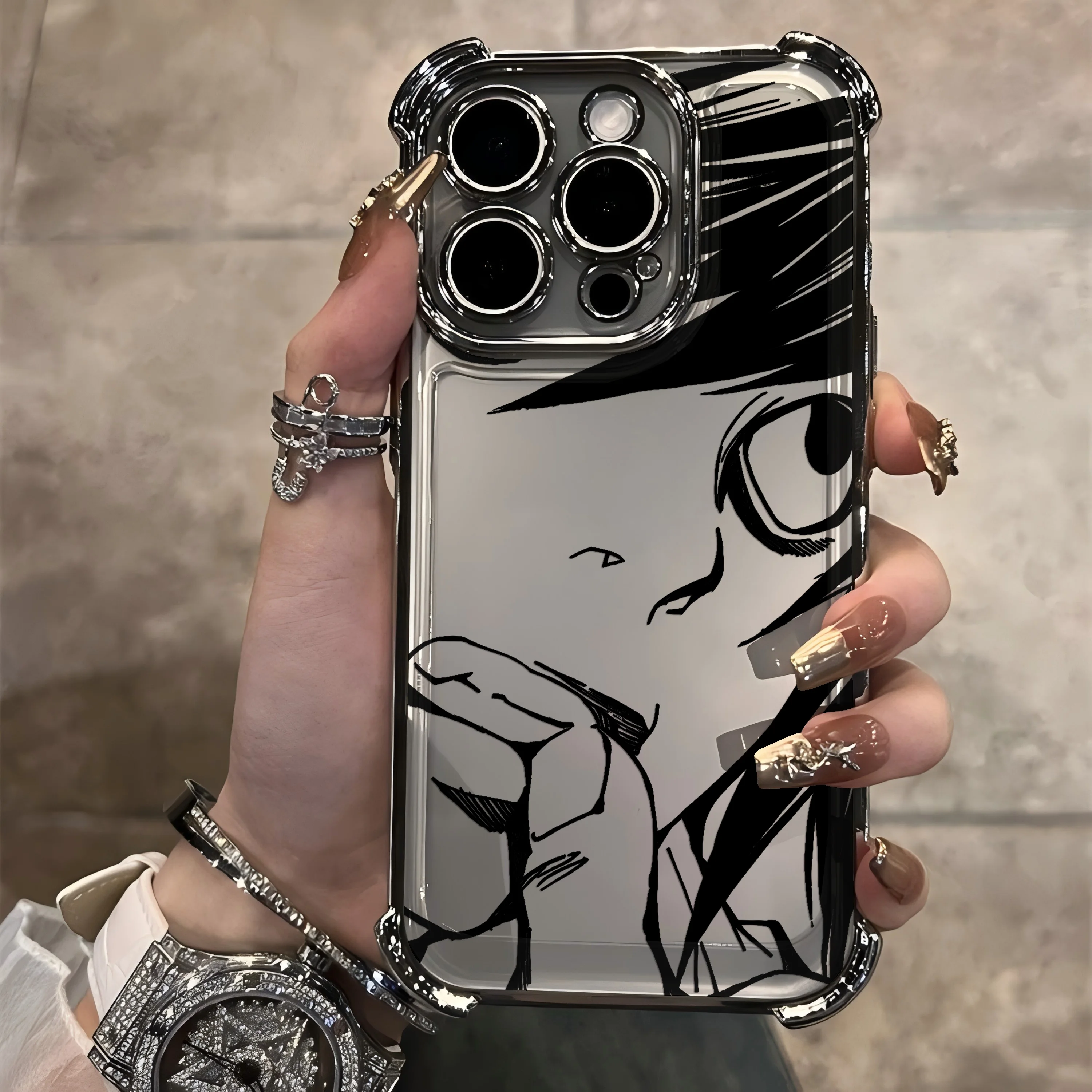 Death Note Plating Phone Case with Anti-Fall Airbag Protection
