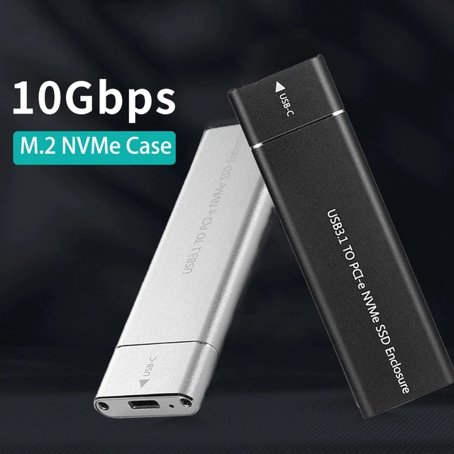 USB 3.1 to M.2 NVME PCIe SSD Enclosure, NVME M-Key to Type C Adapter Case For  nvme SSD, 10Gbps Gen 2 USB3.1 to M.2 SSD Case box - AliExpress