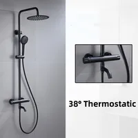 Ensemble de douche thermostatique de luxe, température HOSystem, robinet de centre commercial, pulvérisateur intelligent 1