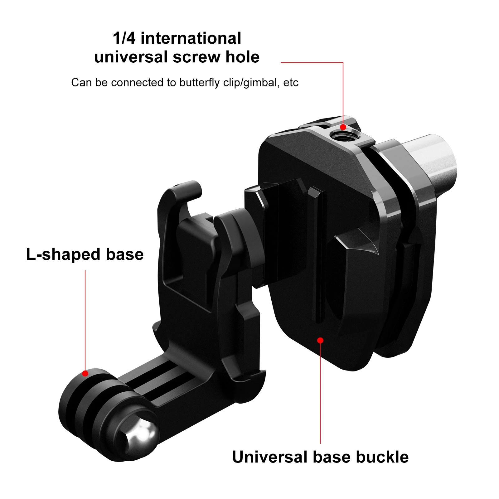 PULUZ Motorcycle Windshield Action Camera Mount Clip for GoPro Hero12 Black DJI Osmo Action 4 Insta360 X4 Ace Pro and Other