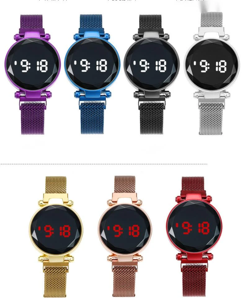 Trendy Neue Led Uhr Magnet Online Promi Die Gleiche Kreisförmige Touchscreen Armbanduhr_voghion.com