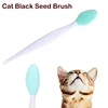 Cat Grooming Brush for Cat Chin Acne, Cat Black Seed Exfoliating Brush, Cat Chin Acne Care Soft Silicone Scraper 1