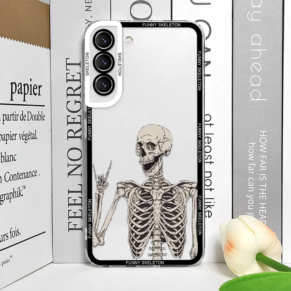 Artistic Funny Skeleton Skull Phone Case for Samsung Galaxy S25 S24 S23 Ultra S22 Plus S21 FE 5G Clear Soft Covers Couple Fundas 5 Artistic Funny Skeleton Skull Phone Case for Samsung Galaxy S25 S24 S23 Ultra S22 Plus S21 FE 5G Clear Soft Covers Couple Fundas – Bild 5