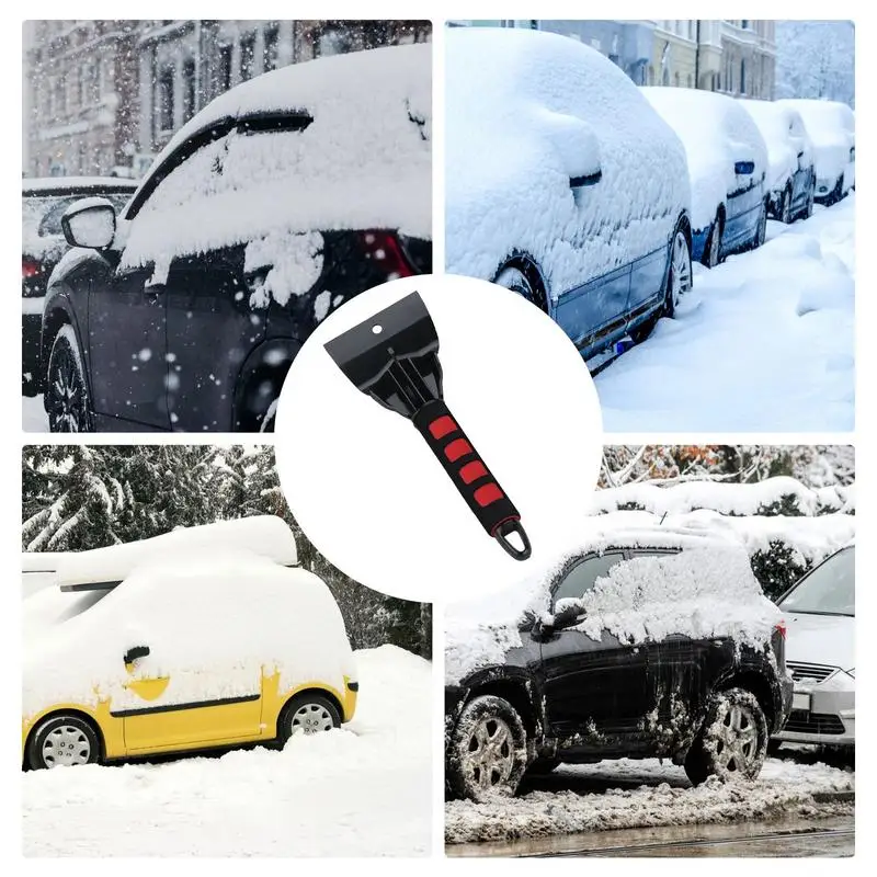 Parabrezza raschietto per neve detergente per ghiaccio per auto con impugnatura ergonomica 2 In 1 necessità per la pulizia dell'auto per Mini Van Sports Car Road