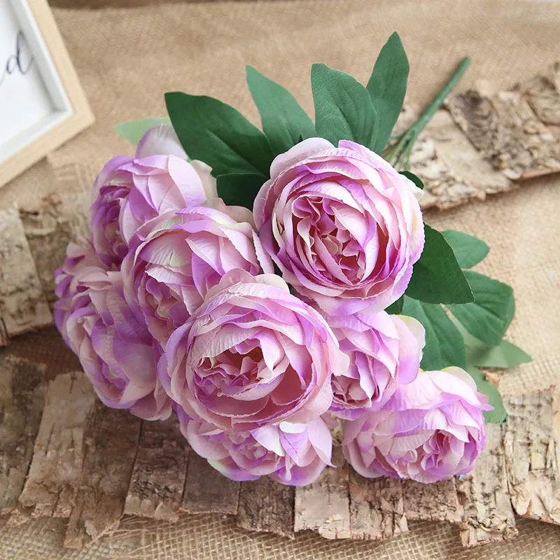 8-Head Elsa piccola rosa artificiale finto fiore di nozze decorazione per la cas