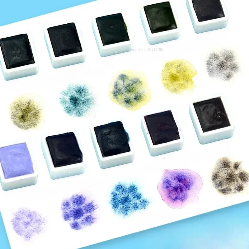 2.5Ml New Super Vision Layered Color Semi-Dry Solid Single Piece Acquerello Pigment Mineral Texture Illustration Art Paint