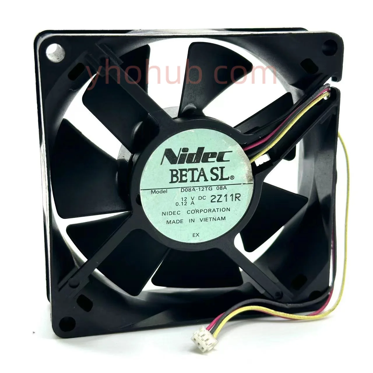 Nidec D08a12tg 08a dc 12v 0.12a 80x80x25 mm Ventilador de Refrigeração do Servidor