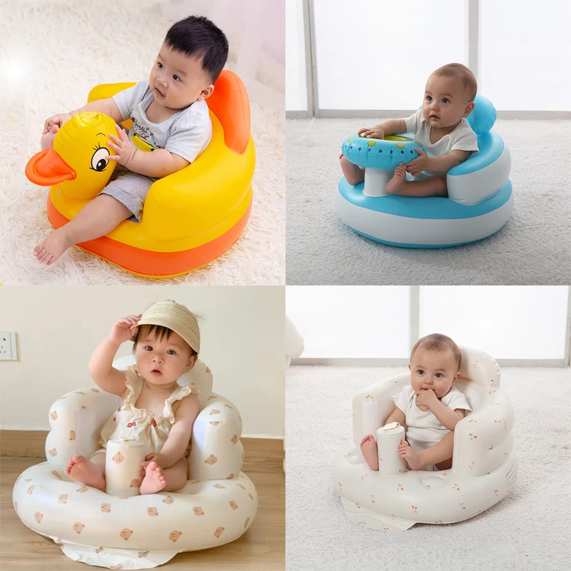 Inflatable Baby Seats and Sofas Rocking Chairs Armchair Child Portable Foldable Baby Feeding Chair Bathing Stool Toddler Seater