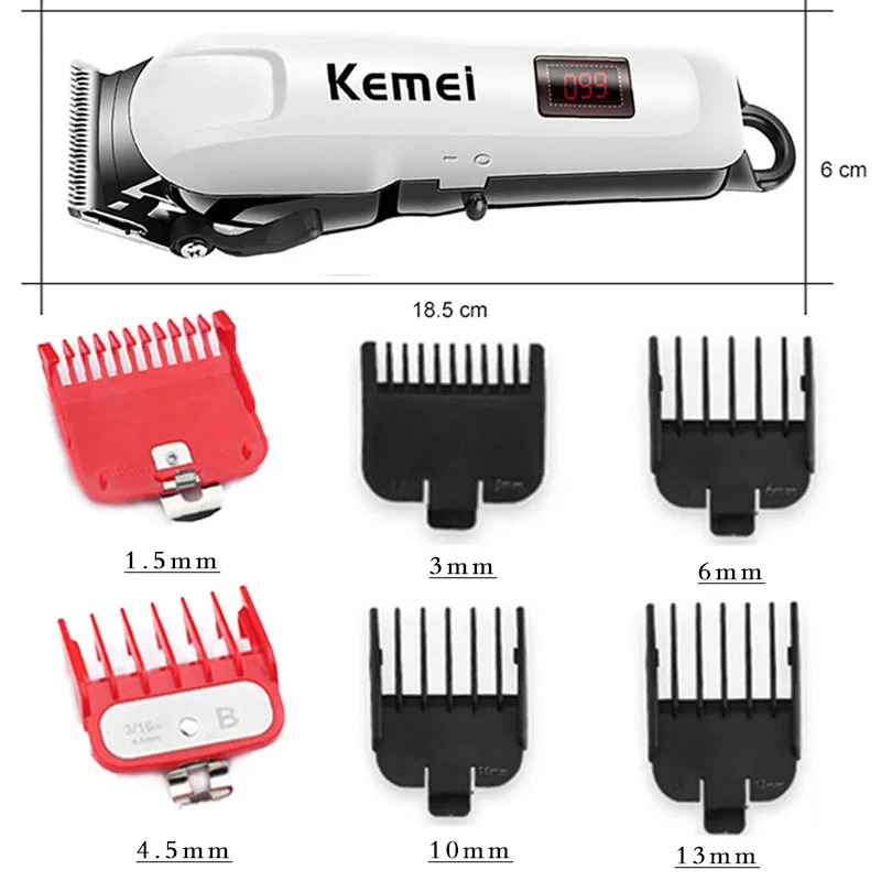Máquina de Corte de Cabelo Máquina de Cortar Cabelo para Homens Máquina de Barbear em Elétrica Ferramentas de Cabeleireiro Kemei Profissional 4 Computers & Electronics
