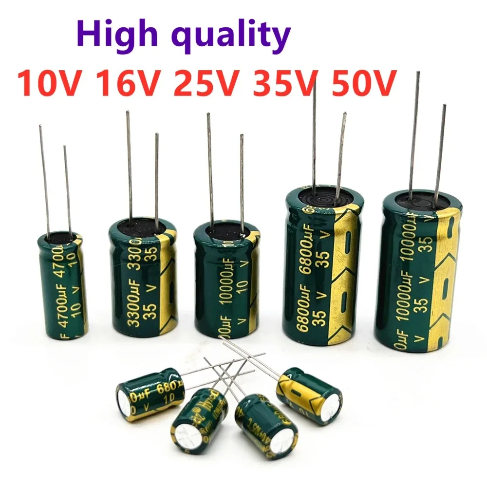 Electrolytic Capacitor High Frequency 16V 25V 35V 50V 63V 100V 200V 400V 20% 100UF 220UF 330UF 470UF 680UF 1000UF 2200UF 3300UF
