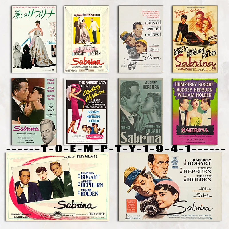 Audrey Hepburn Classic Movie Safrost 1954 Cover Poster Canvas Printing Classic Movie Wall Art Decor Home Bar Cinema Estetico