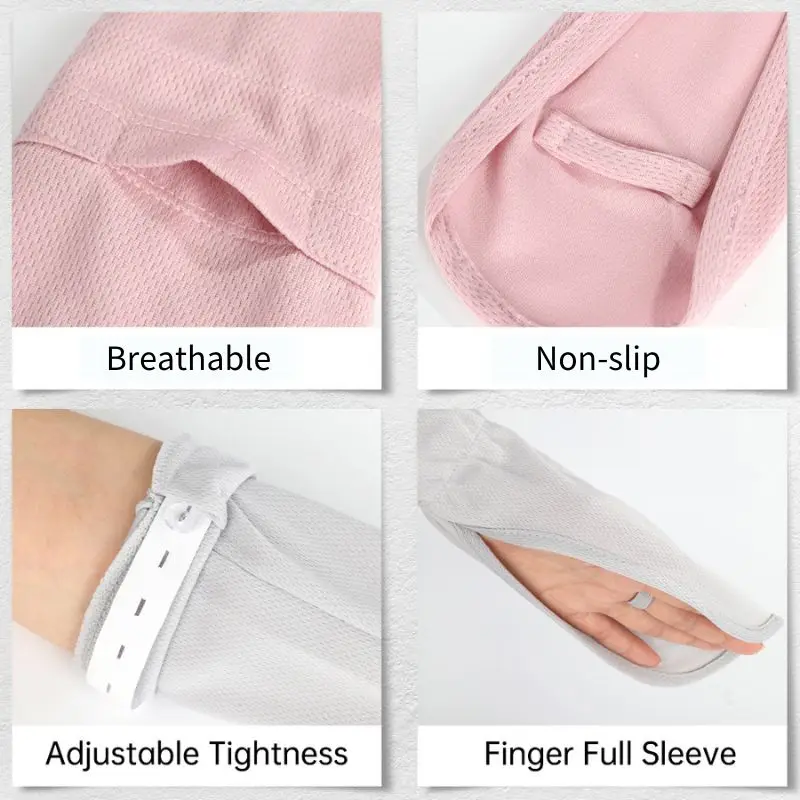 Summer Outdoor Ice Sleeve Gloves Women's Driving Sun Protection Arm Sleeves Loose Breathable Arm Guard Fishing UV Hand Cover New