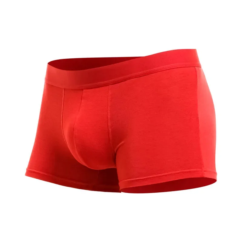 1pc Men's underwear Men's boxers This man's gift is a pig red wedding thin boxers bottom shorts